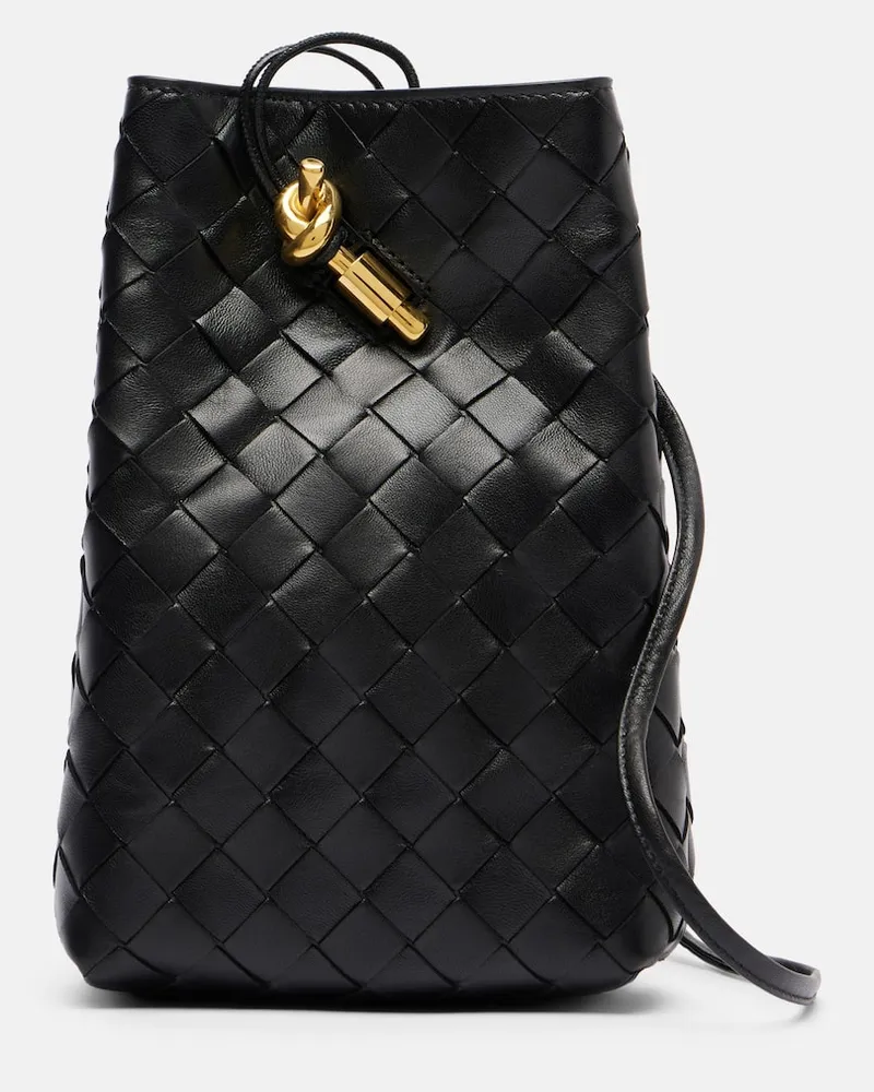 Bottega Veneta Schultertasche Jodie Mini aus Leder Schwarz