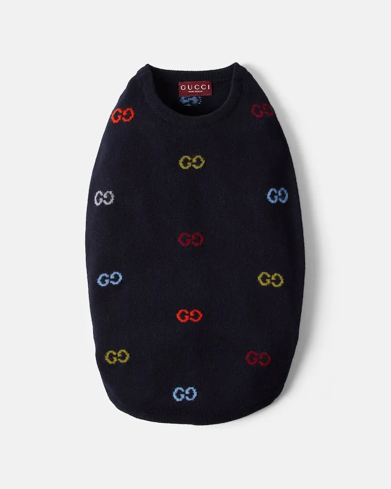Gucci Pullover für Hunde GG Blau