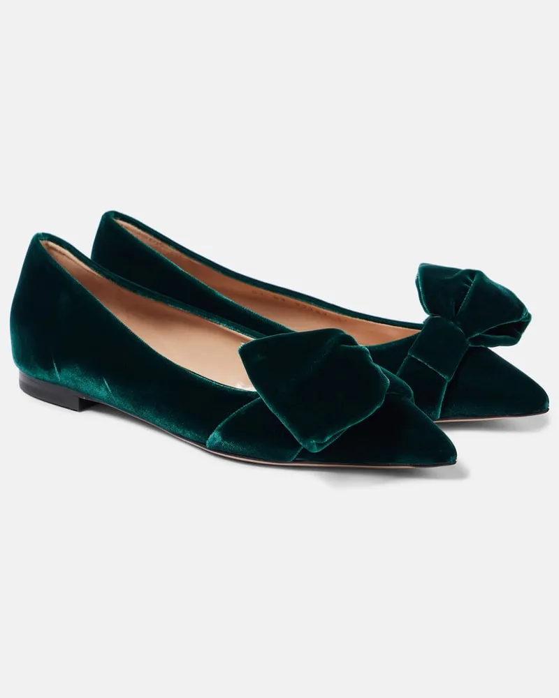 Gianvito Rossi Ballerinas aus Samt Grün