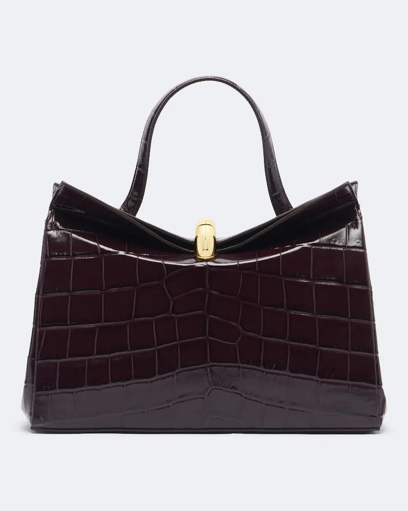Jacquemus Henkeltasche Valérie Medium aus Leder Burgunderrot