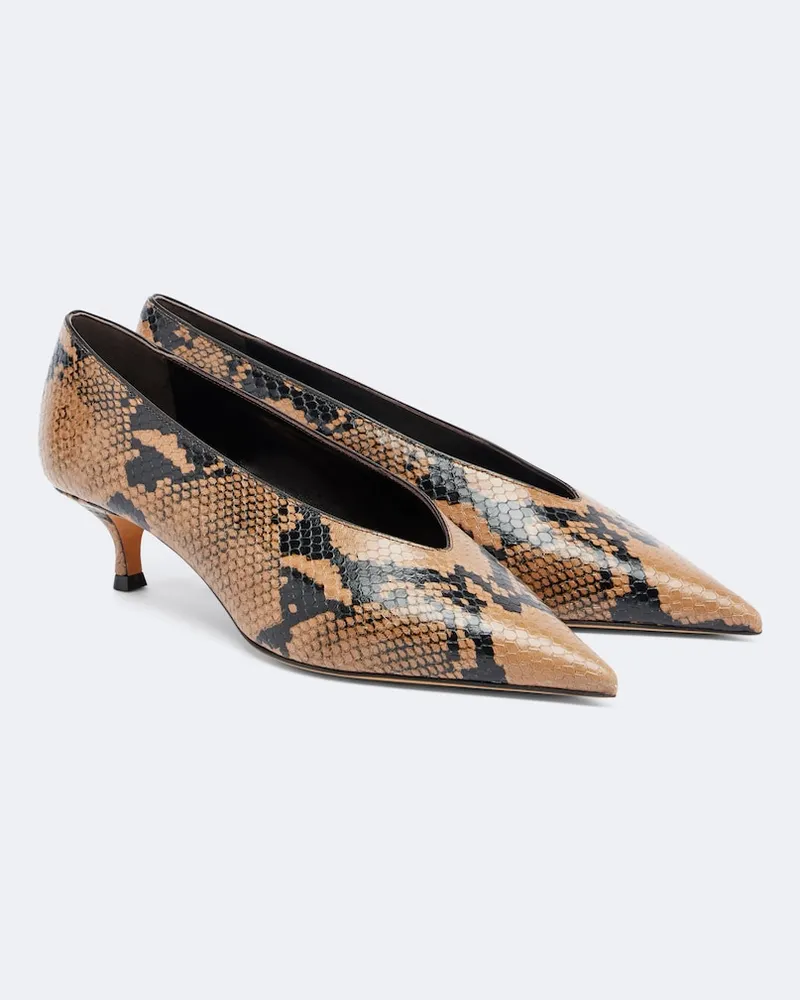 Le Monde Béryl Le Monde Béryl Pumps Babouche aus Leder Braun