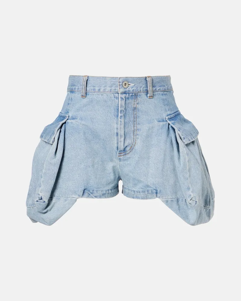 Sacai Cargo-Shorts aus Denim Blau
