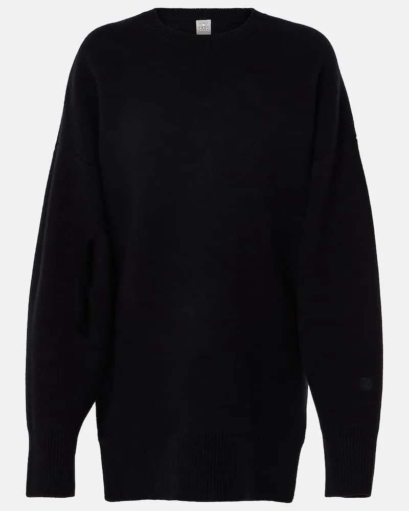 Totême Pullover aus Wolle und Kaschmir Schwarz