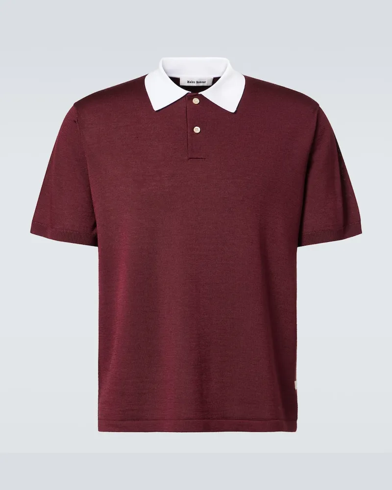 Wales Bonner Polopullover Sun Burgund