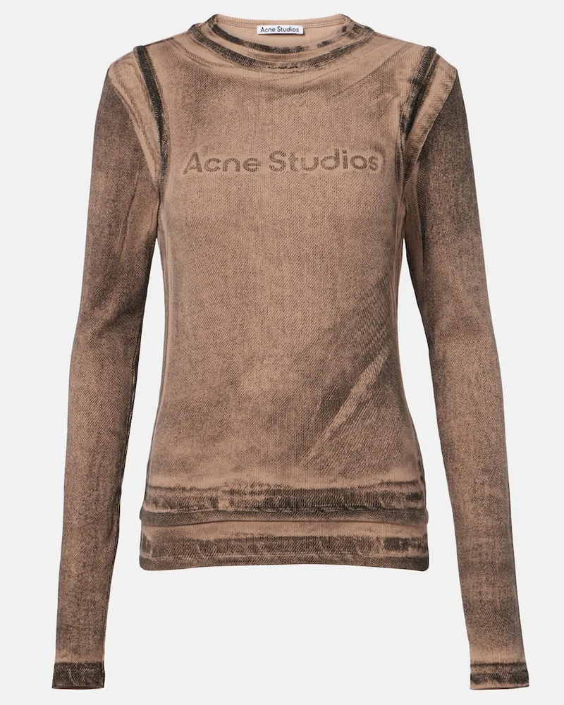Acne Studios T-Shirt aus Jersey Braun