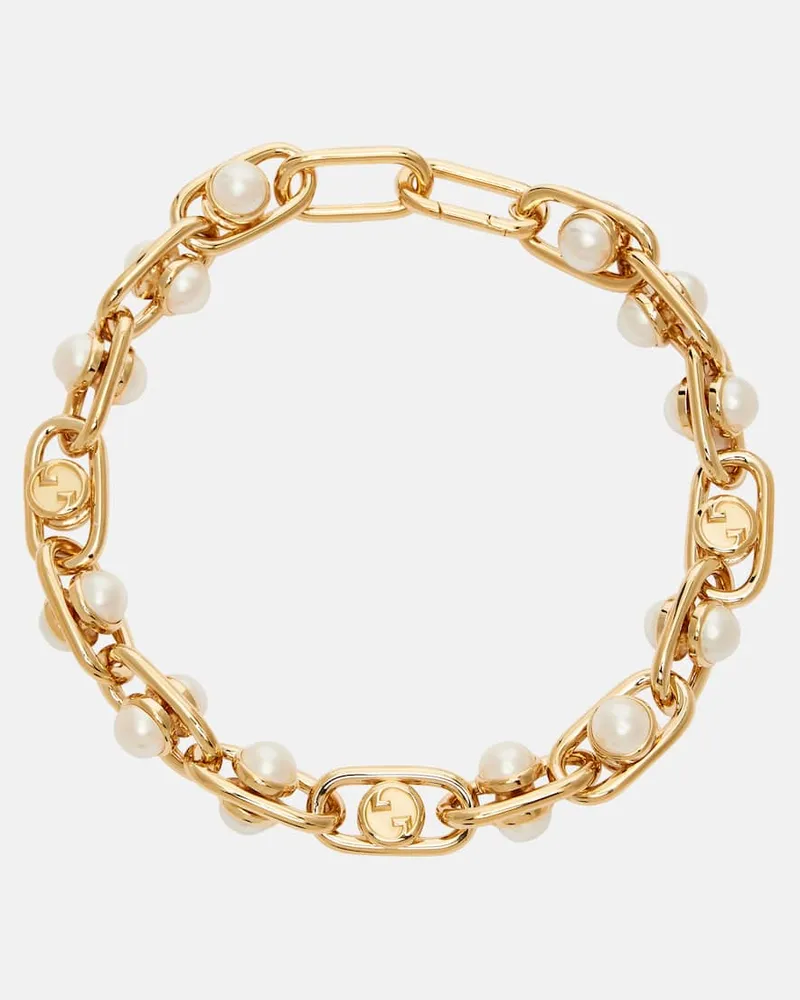 Gucci Verzierte Halskette Interlocking G Gold