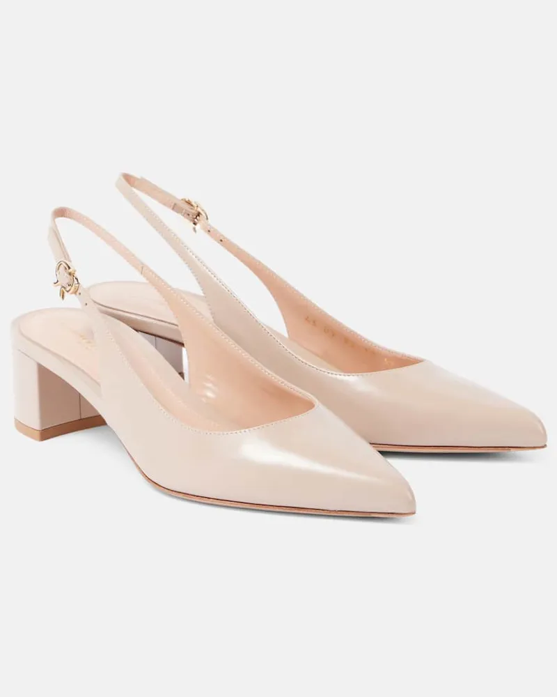Gianvito Rossi Slingback-Pumps 45 aus Leder Beige