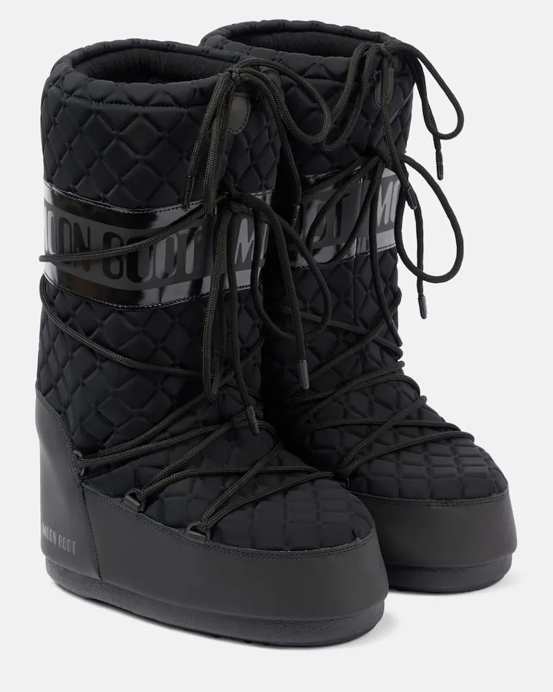 Moon Boot Schneestiefel Icon Quilt Schwarz