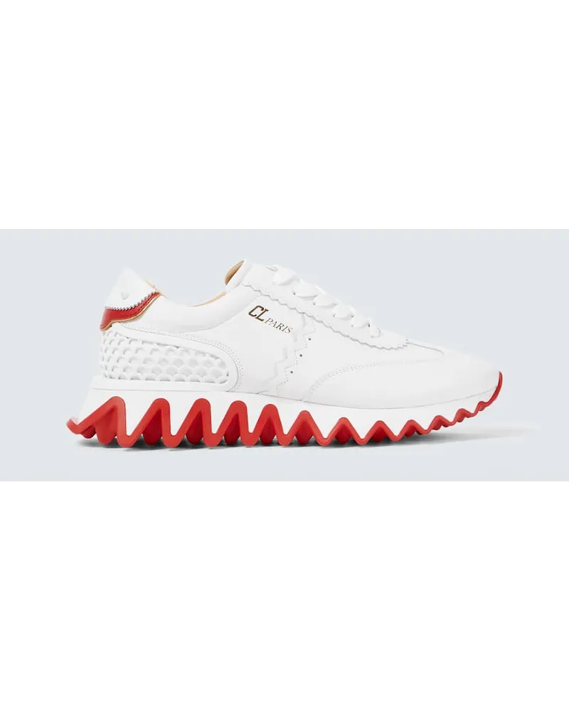 Christian Louboutin Sneakers Loubishark aus Leder Weiss