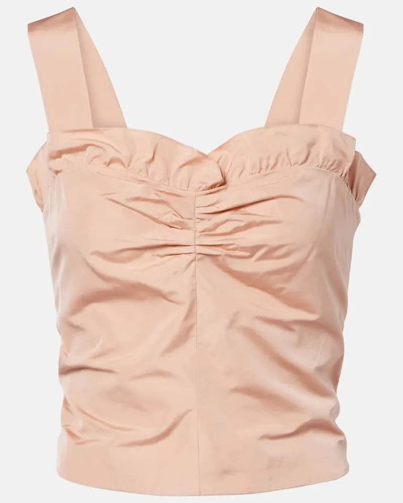 Chloé Chloé Cropped-Top aus Taft Rosa