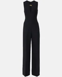 Stella McCartney Jumpsuit aus Wolle und Seide Schwarz