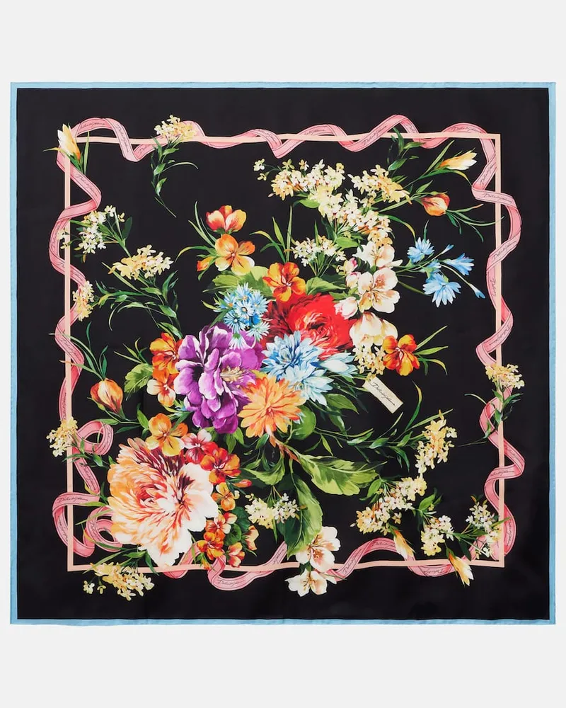 Dolce & Gabbana Tuch aus Seiden-Twill Multicolor