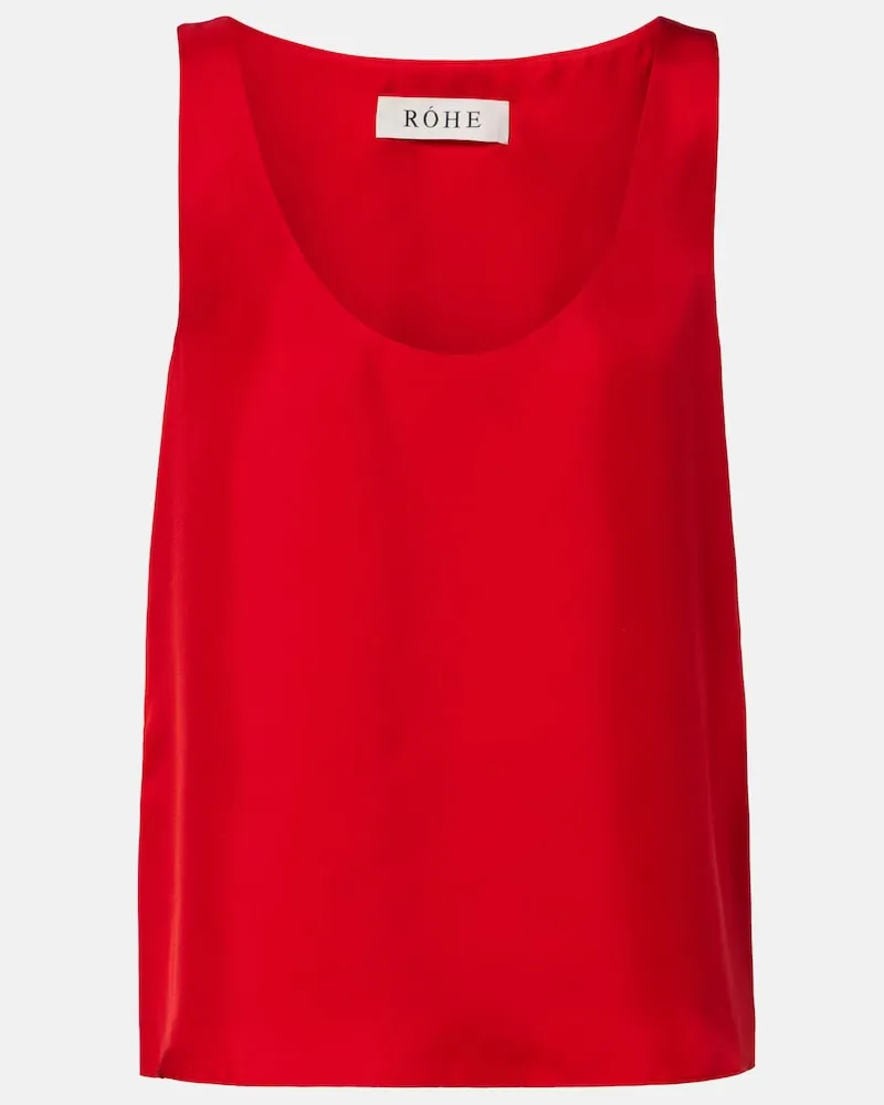 Róhe Róhe Top aus Seide Rot