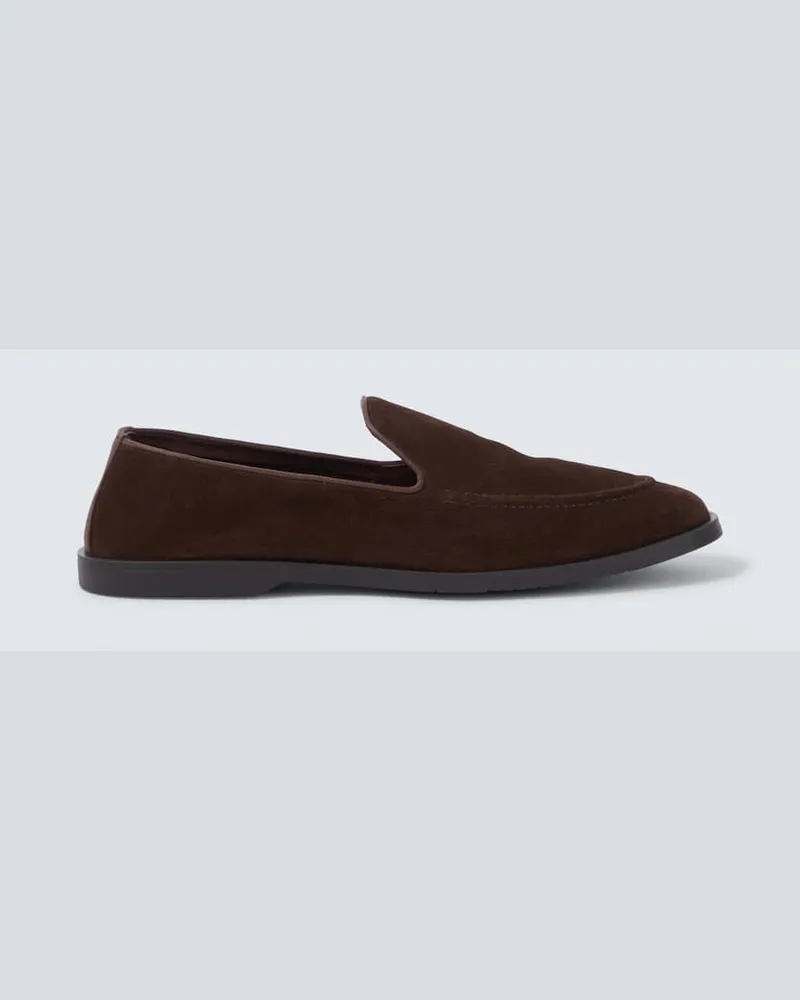 George Cleverley Slip-Ons Cornwall aus Veloursleder Braun