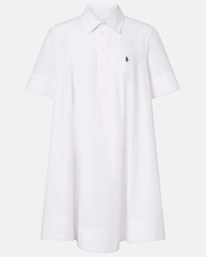 Ralph Lauren Hemdblusenkleid aus Baumwolle Weiß