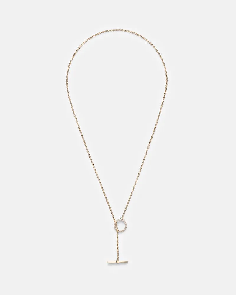 Stone & Strand Halskette aus 10kt Gelbgold mit Diamanten Gold