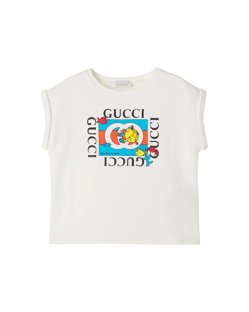 Gucci X Mr. Men T-Shirt Little Miss aus Baumwoll-Jersey Weiß