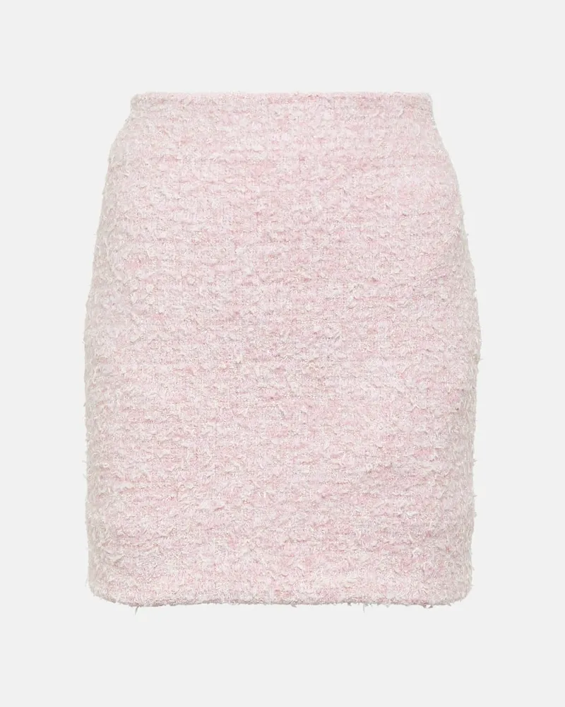 Balenciaga Minirock aus Tweed Pink
