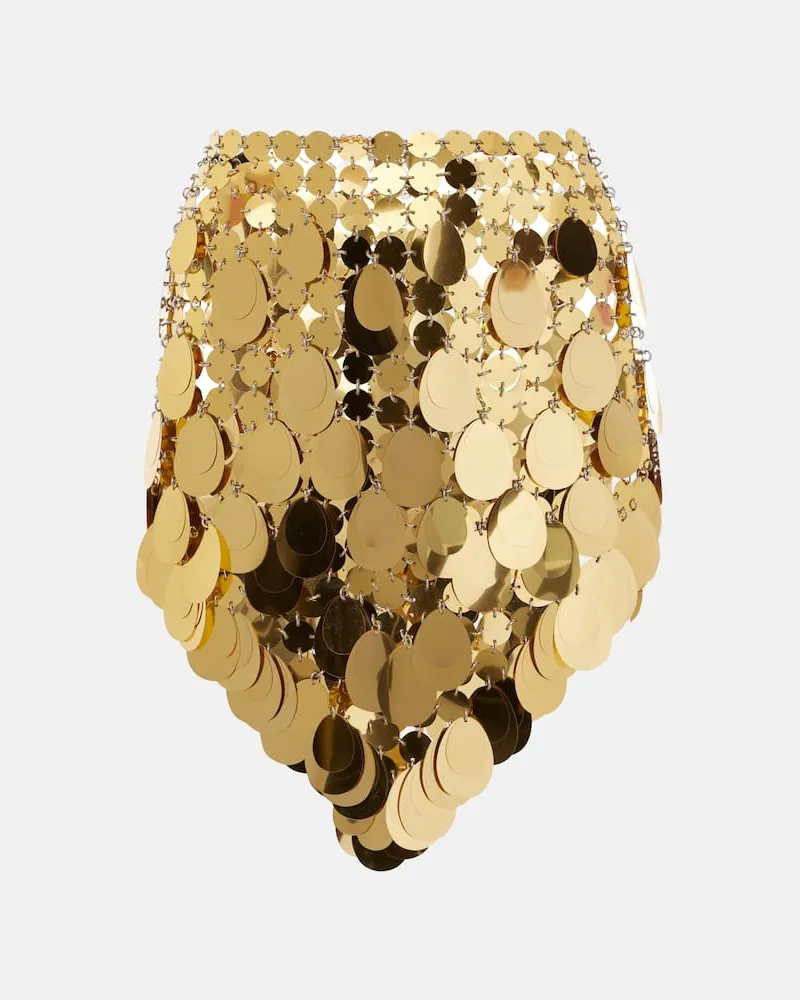 Paco Rabanne Minirock Golden Sparkle Assembly mit Pailletten Gold