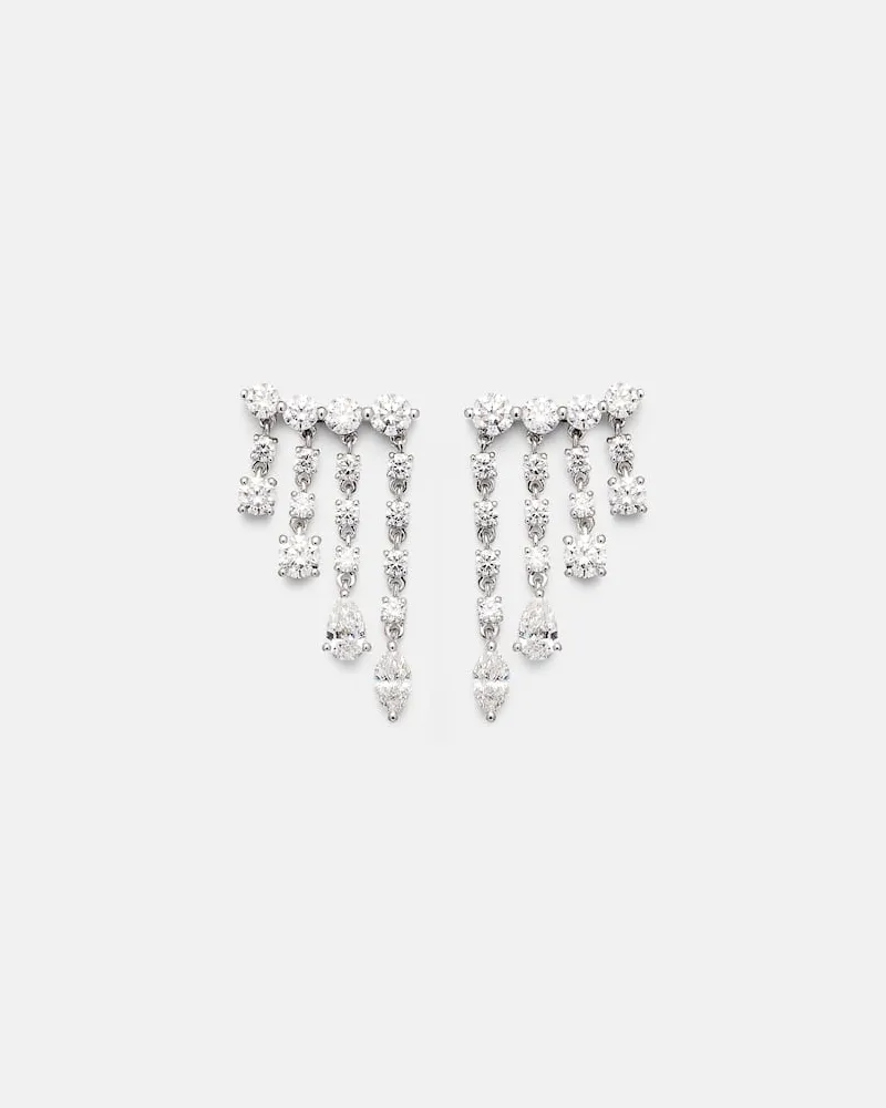 ANITA KO Ohrringe Small aus 18kt Weißgold mit Diamanten Silber