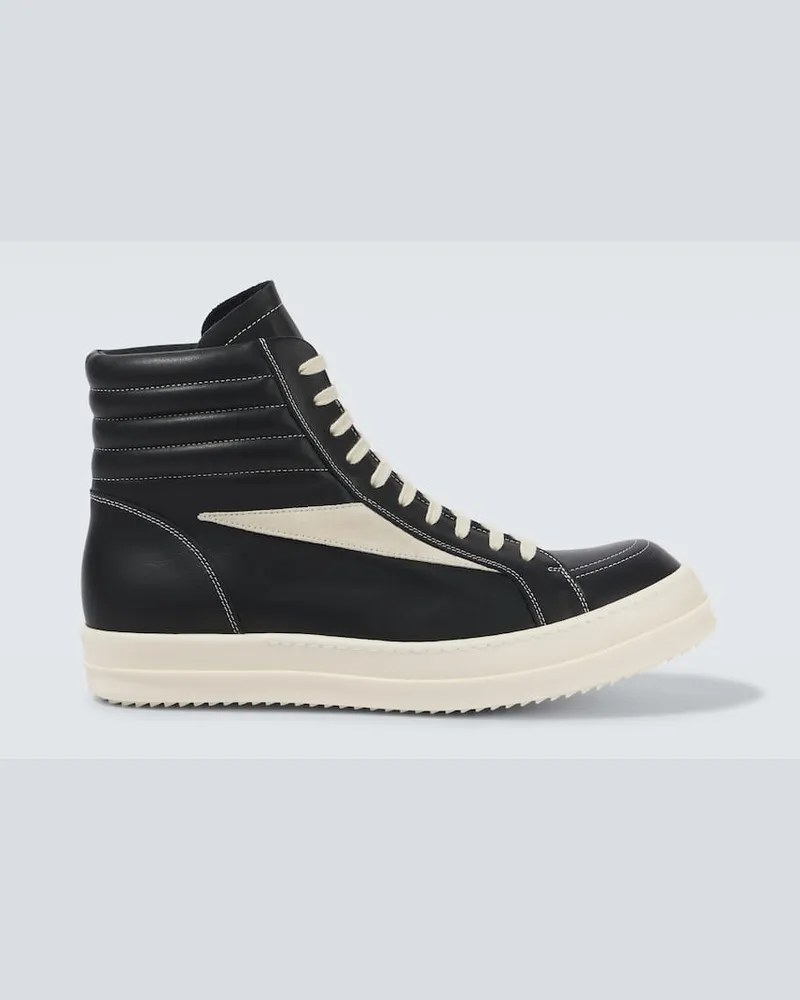 Rick Owens High-Top Sneakers Vintage Sneaks High aus Leder Schwarz