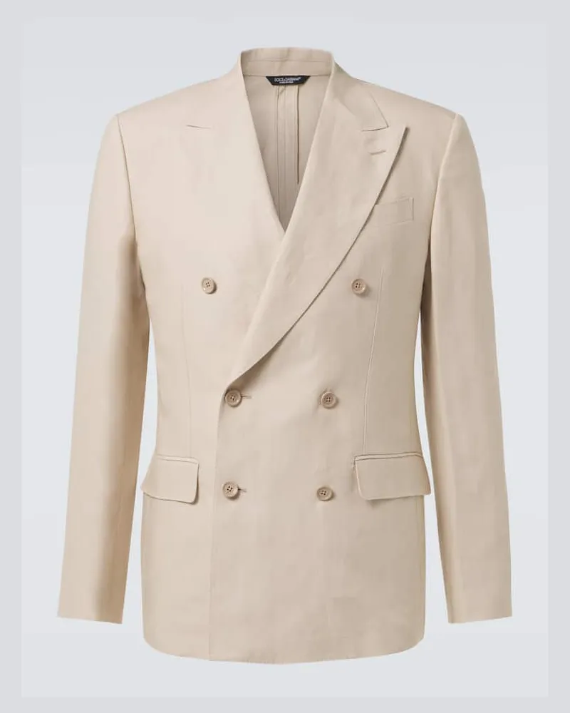 Dolce & Gabbana Blazer aus Leinen Beige