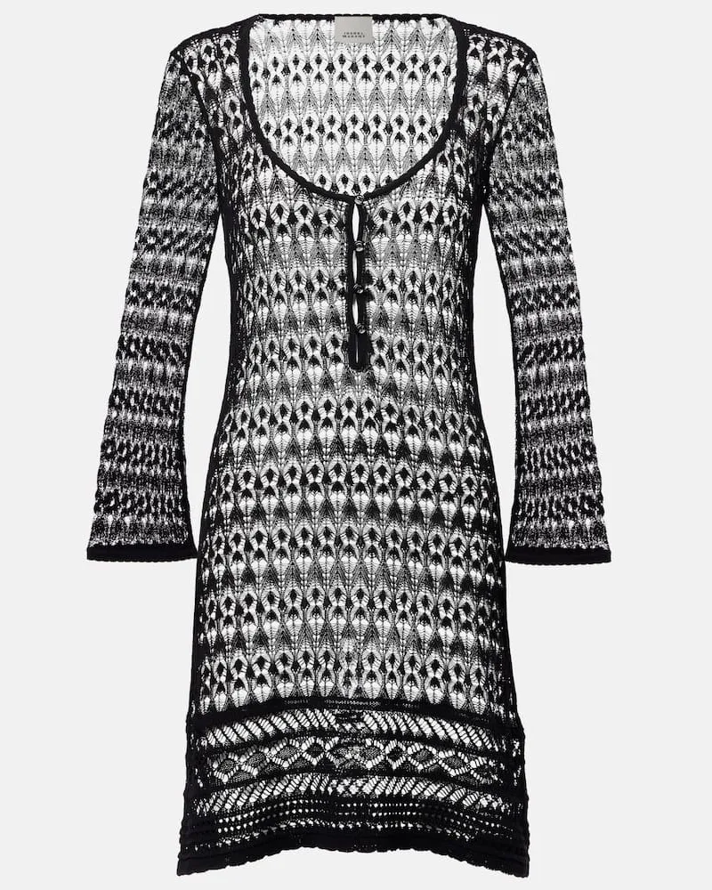 Isabel Marant Minikleid Pia aus Häkelstrick Schwarz