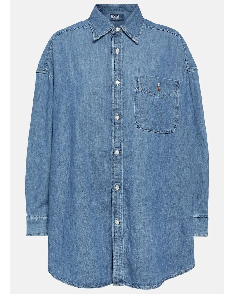 Ralph Lauren Oversize-Jeanshemd Blau