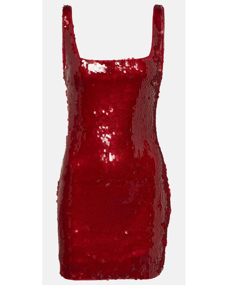 STAUD Minikleid Eclipse mit Pailletten Rot