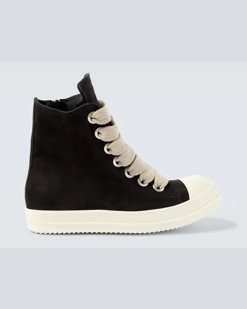 Rick Owens Sneakers Jumbolace Sneaks aus Veloursleder Schwarz