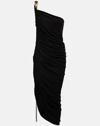 Bottega Veneta One-Shoulder-Midikleid Schwarz