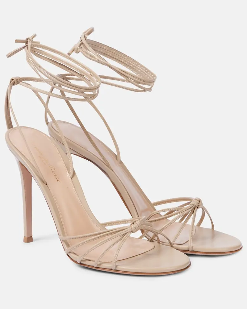 Gianvito Rossi Sandalen Strappy 105 aus Leder Beige