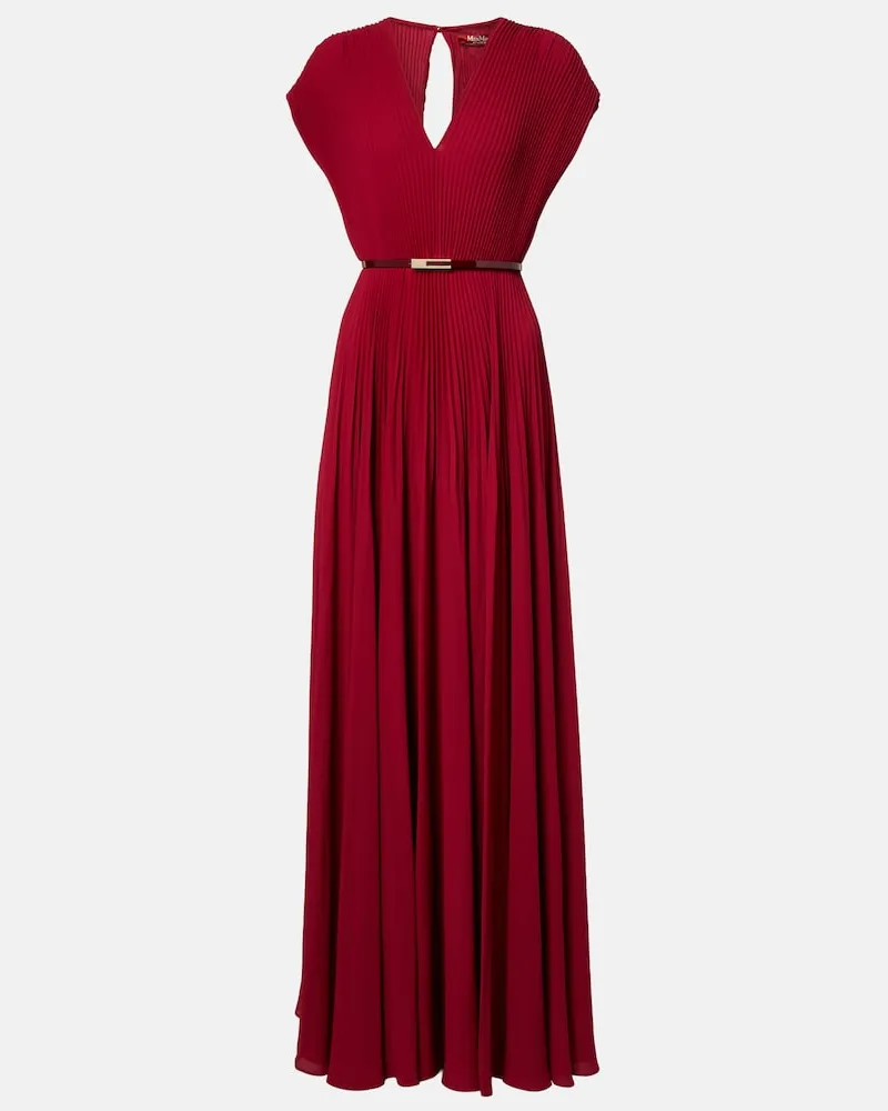 Max Mara Robe Elegante aus Georgette Rot
