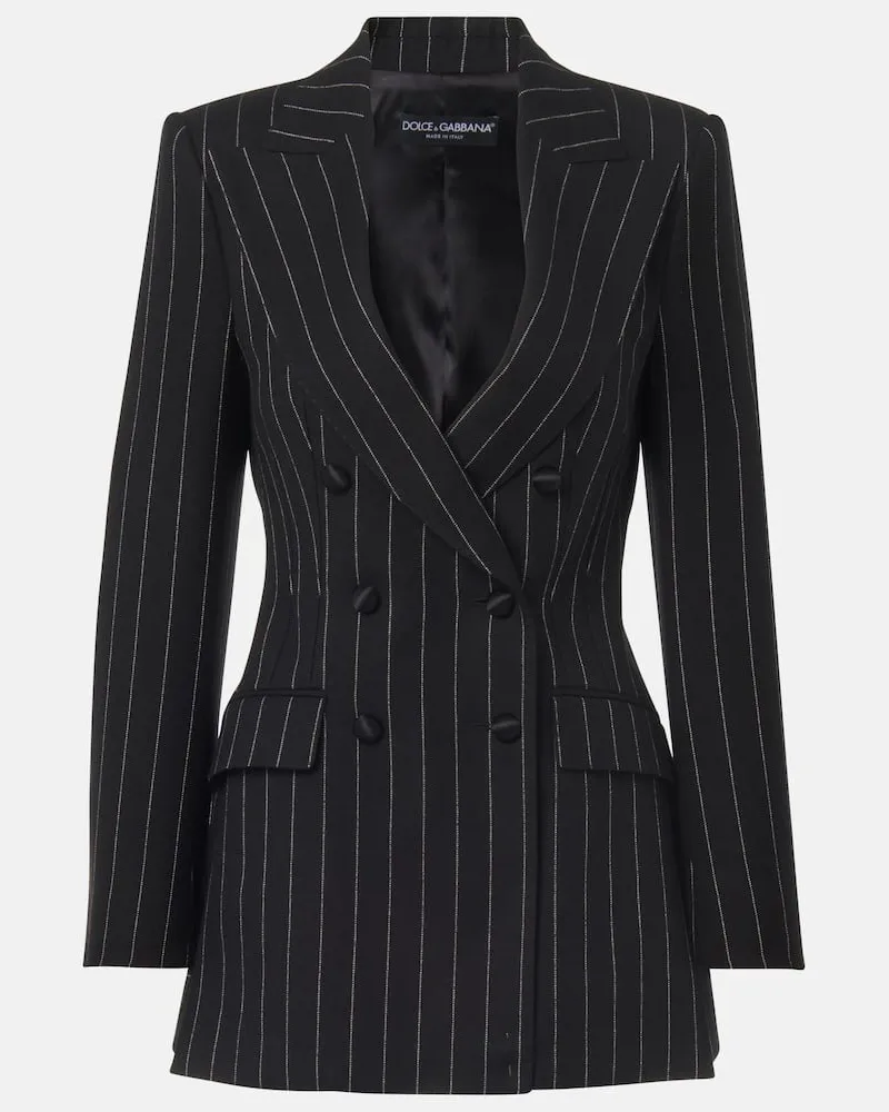 Dolce & Gabbana Blazer aus Wolle Schwarz