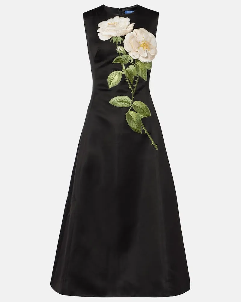 LEO LIN Verzierte Robe Cleo Schwarz