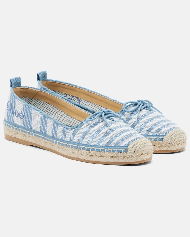 Chloé Chloé Espadrilles Isla aus Canvas Blau
