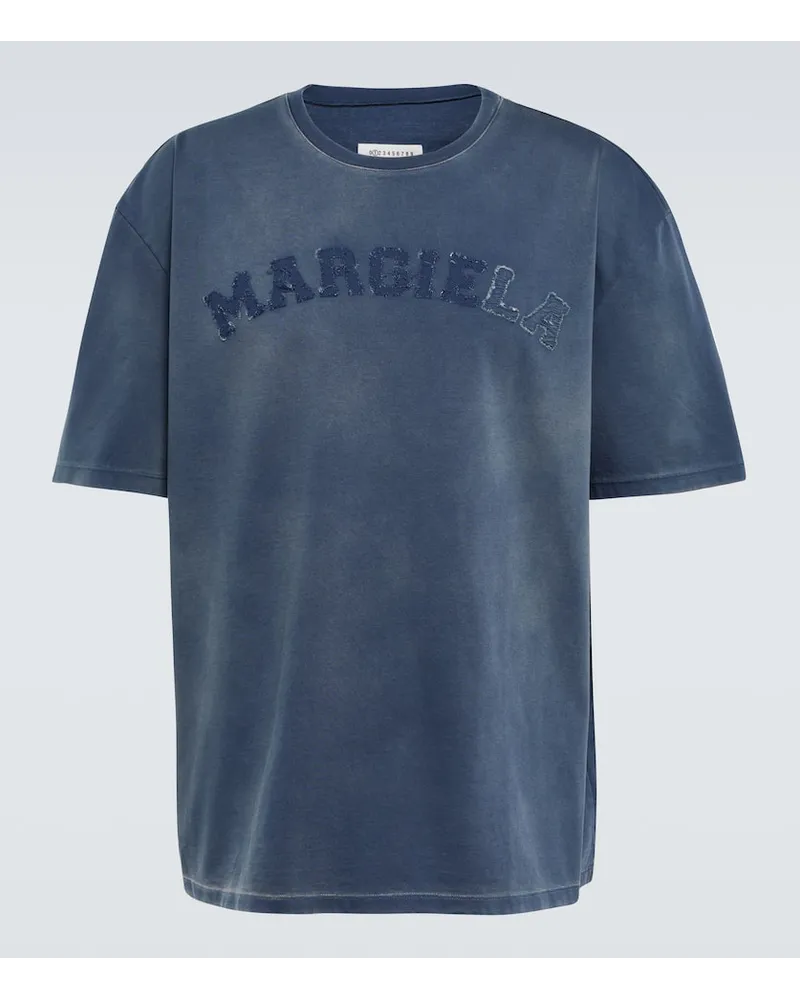 Maison Margiela T-Shirt aus Baumwolle Blau