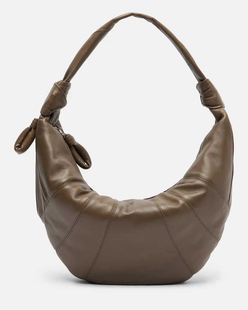 Christophe Lemaire Schultertasche Fortune Croissant aus Leder Grün