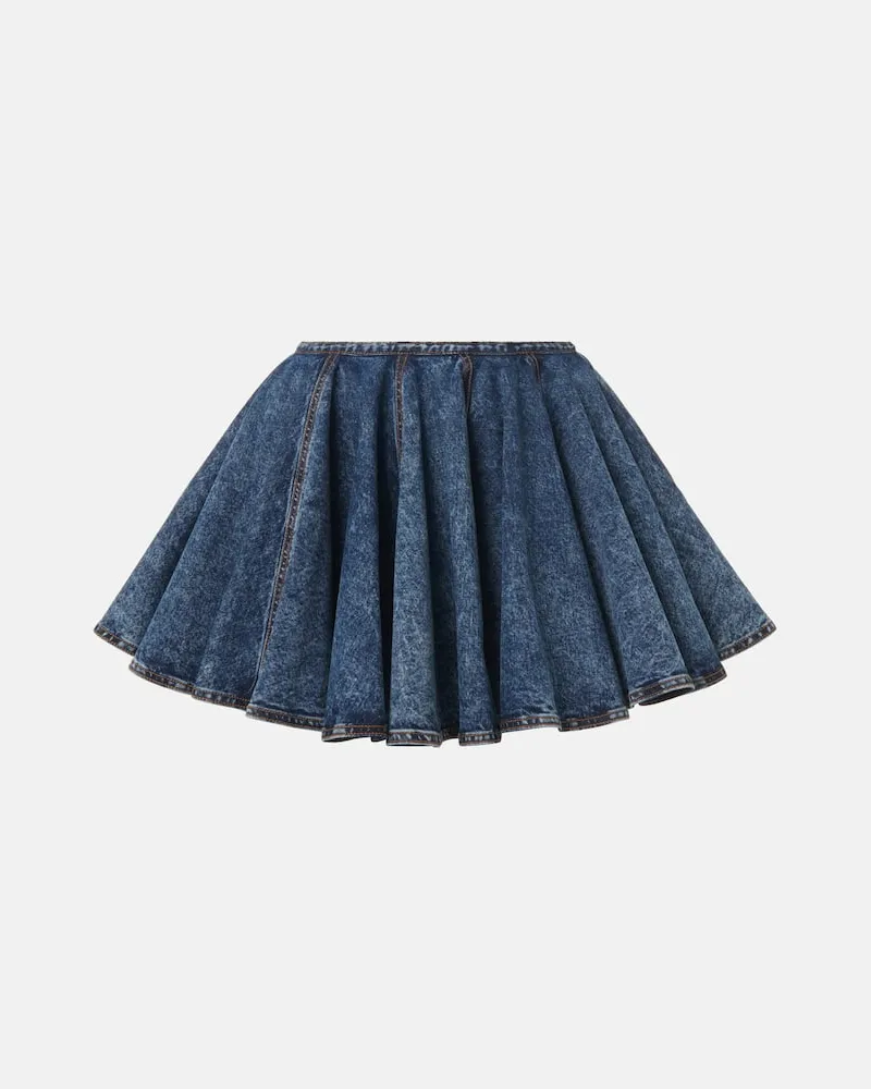Alaïa Alaïa Minirock aus Denim Blau