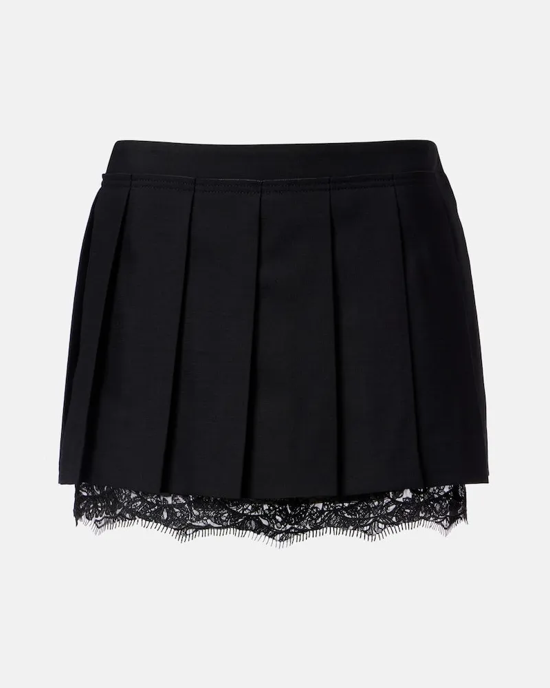 Acne Studios Minirock Inbora mit Spitze Schwarz