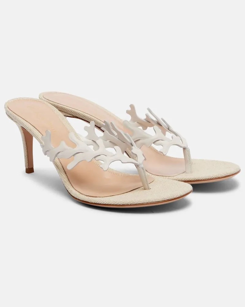 Gianvito Rossi Sandalen Ocean 70 aus Leder Weiß