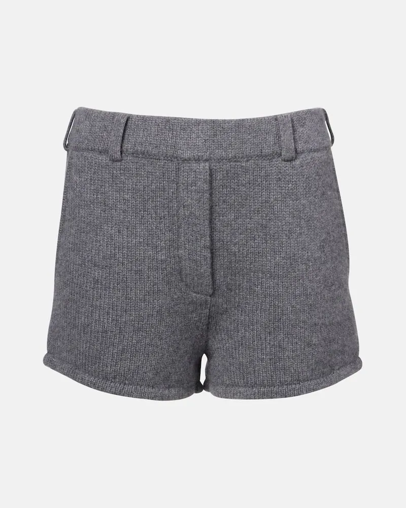 Lisa Yang High-Rise Shorts Tyra aus Kaschmir Grau