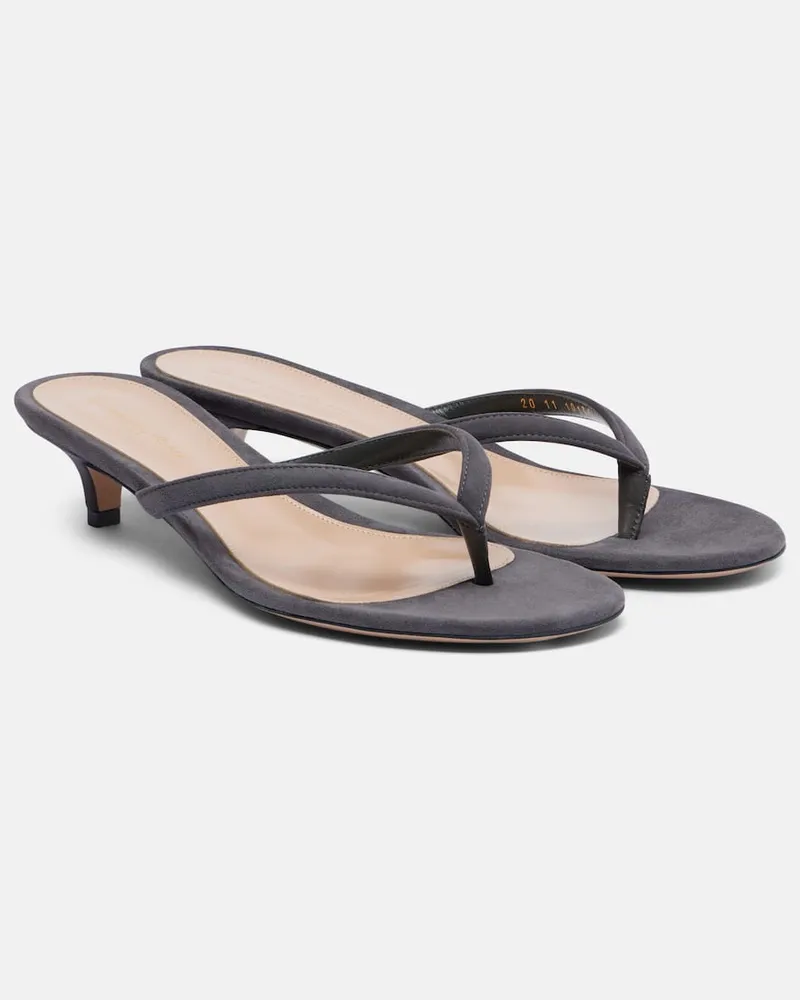 Gianvito Rossi Sandalen Calypso 35 aus Veloursleder Grau