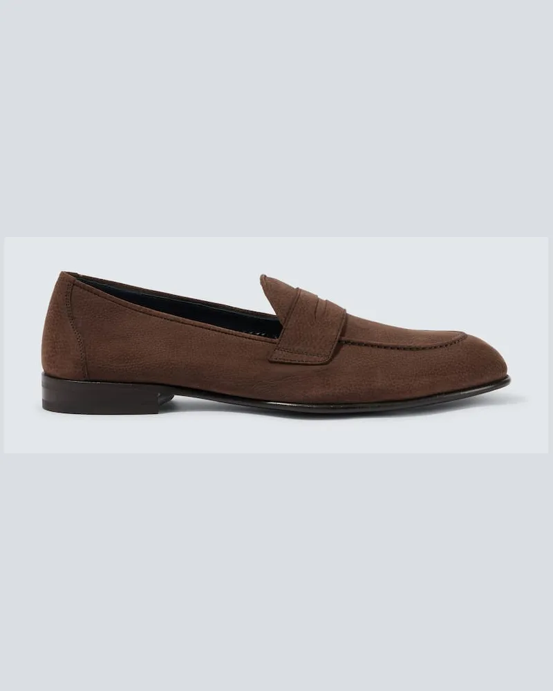 Brioni Loafers Appia aus Leder Braun