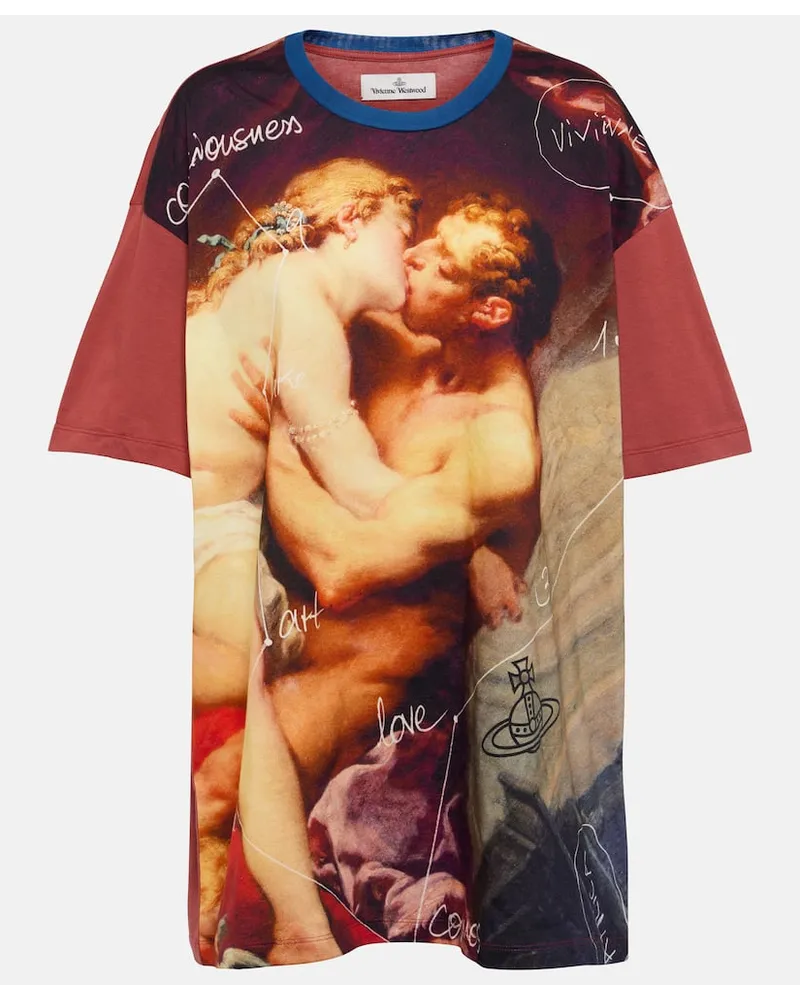 Vivienne Westwood Oversize-T-Shirt Kiss aus Baumwoll-Jersey Multicolor