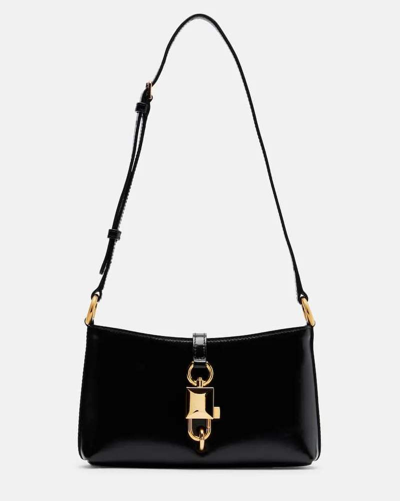 Dolce & Gabbana Schultertasche Lock aus Leder Schwarz