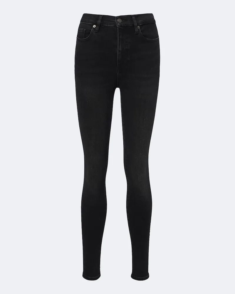 Frame Denim High-Rise Skinny Jeans Le High Schwarz