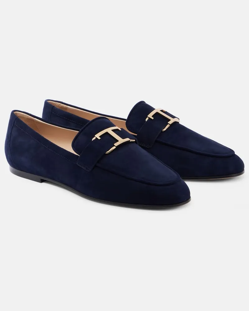 TOD'S Loafers T Timeless aus Veloursleder Blau