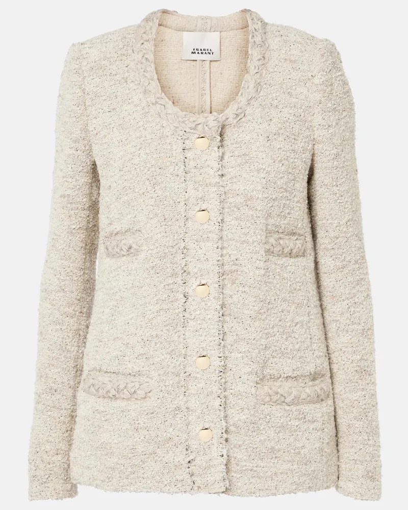 Isabel Marant Jacke Germina aus Tweed Weiß