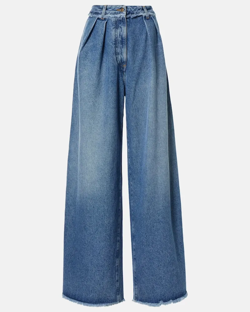 Alanui Wide-Leg Jeans Blau